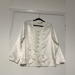 Vintage Victoria’s Secret Gold Label Satin Blouse Rare 90s Romantic Lace‎ Top